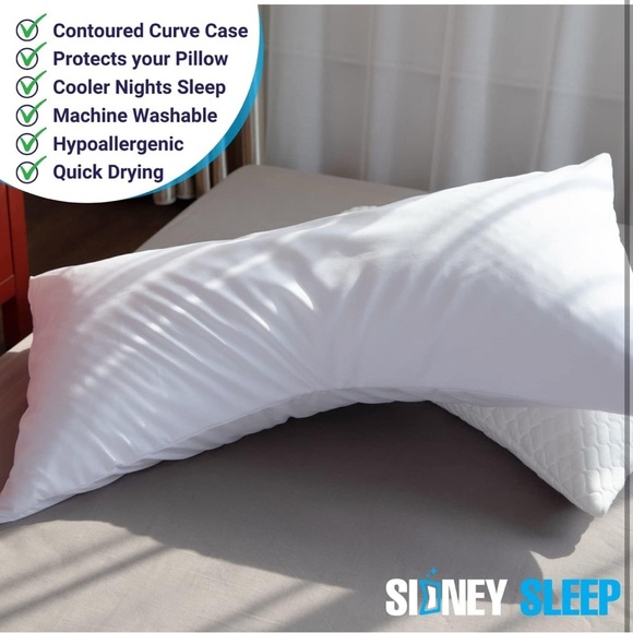 Sidney Sleep Curved Pillow Covers - Full Length Zipper Closure (063) - Picture 5 of 6